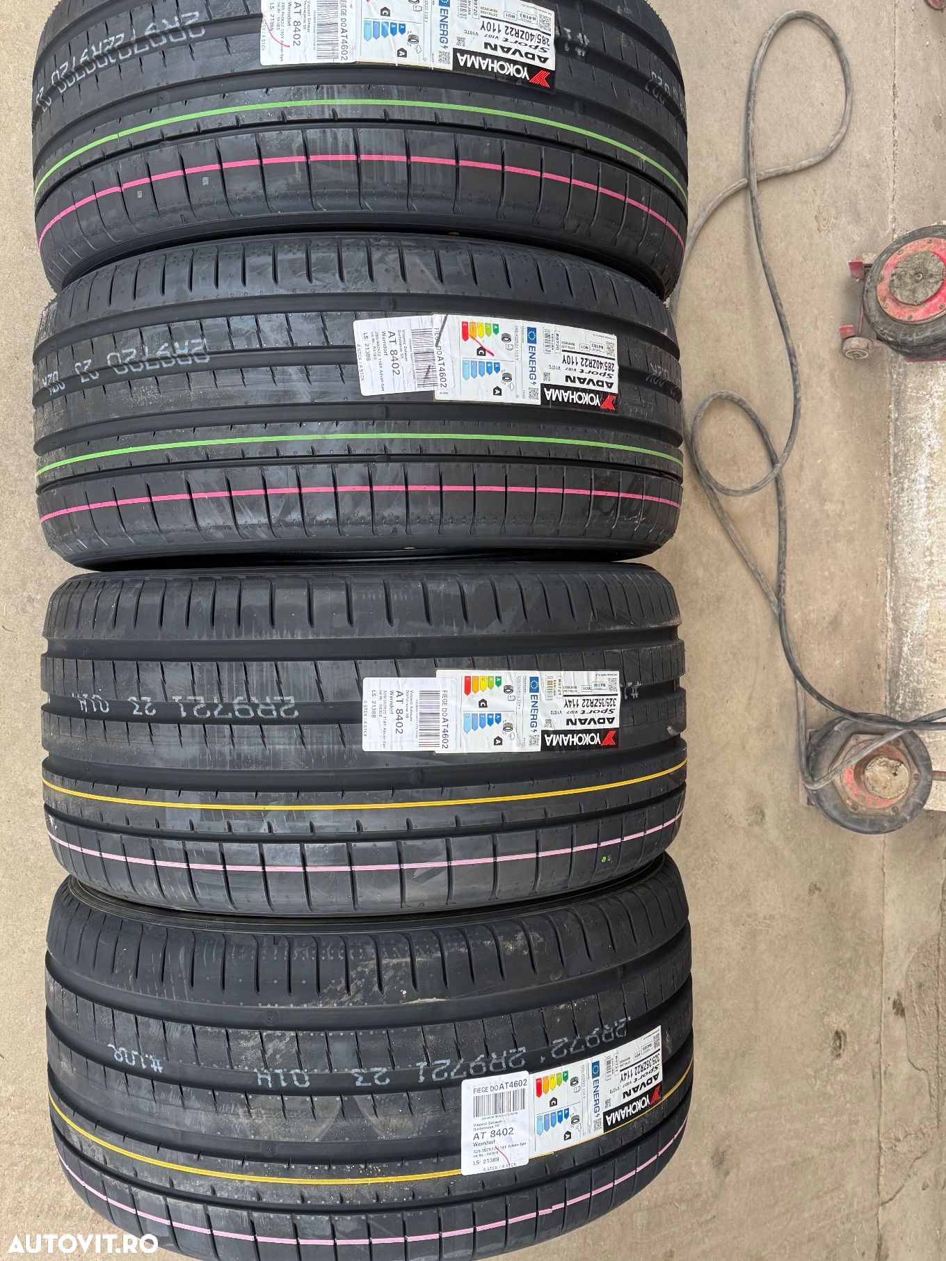Vând set anvelope 285/40/22-325/35/22 Yokohama de vară noi - 1