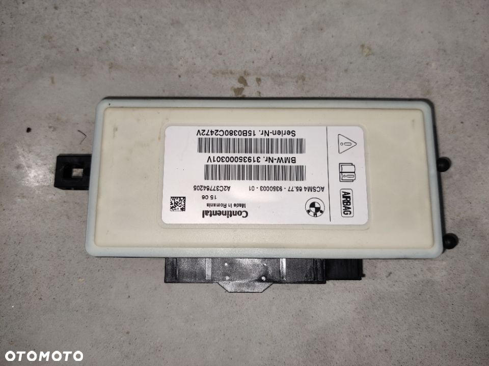 Sensor Poduszek Sterownik Airbag BMW 5 F10 F11 X3 X4 F25 F26 9350003 - 1