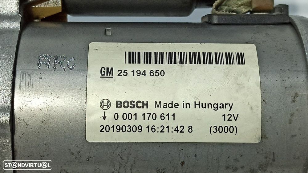 MOTOR DE ARRANQUE OPEL MOKKA X DESIGN LINE START/STOP - 2