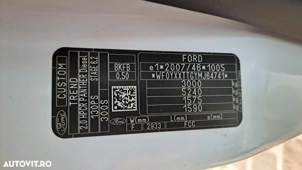 Ford CUSTOM VAN TREND L1H1 FWD - 40
