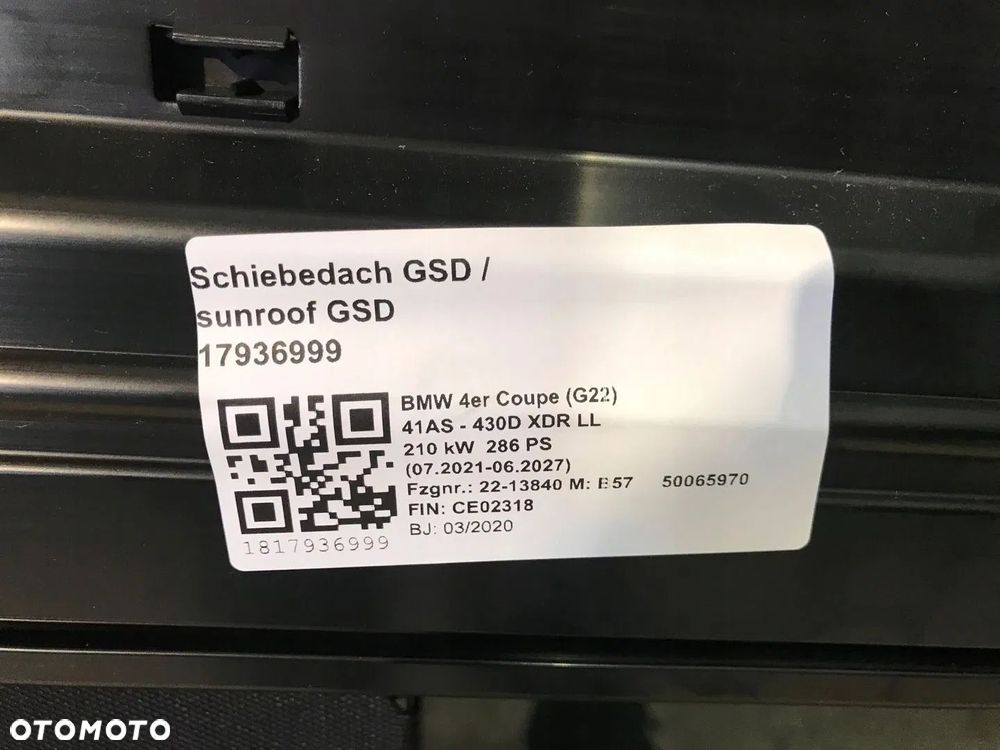 SZYBERDACH SZKLANY DACH BMW M4 G82 4 G22 - 10