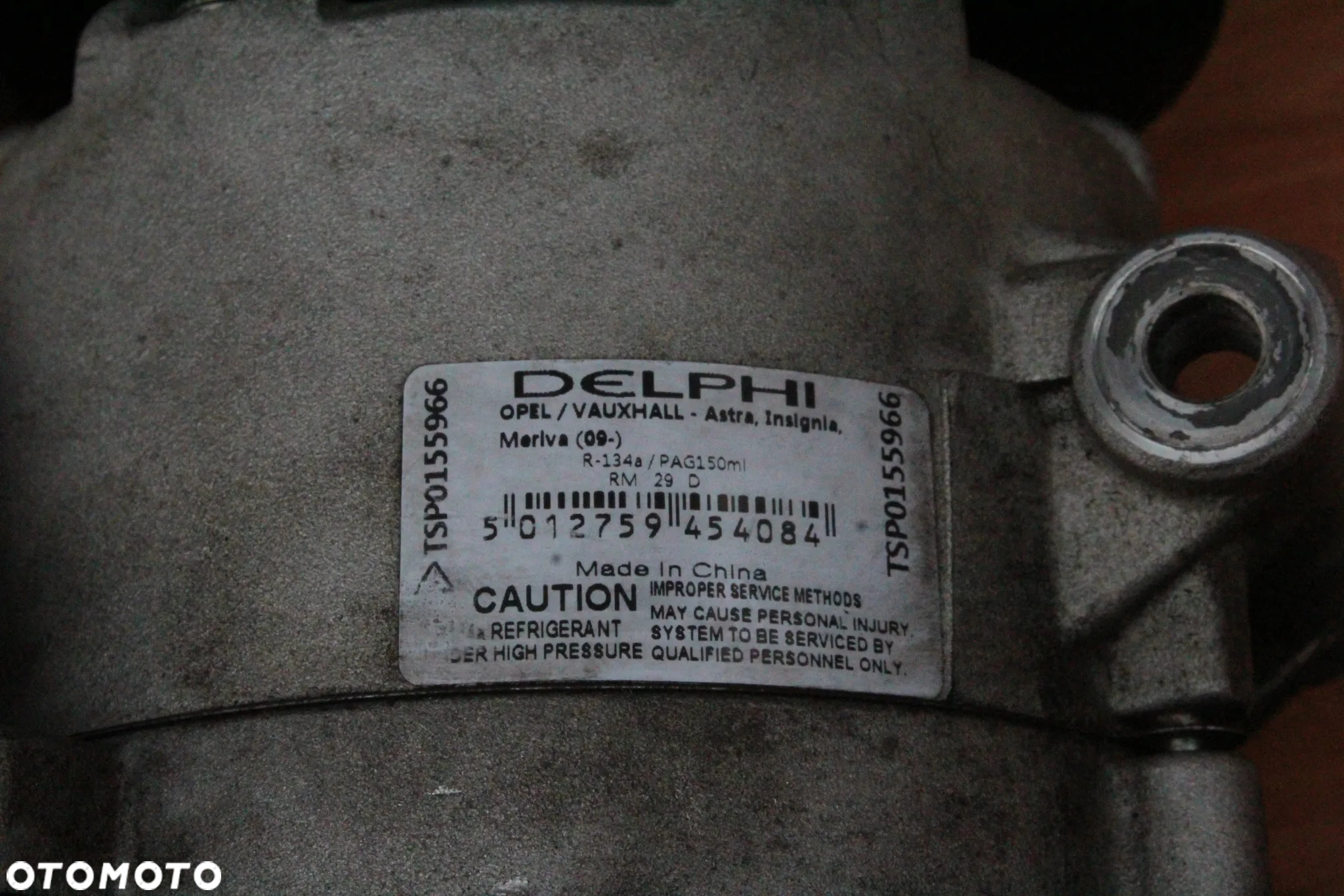 SPRĘŻARKA KLIMATYZACJI KOMPRESOR OPEL MERIVA B ASTRA J ZAFIRA C 1.4 TURBO 0155966 - 5