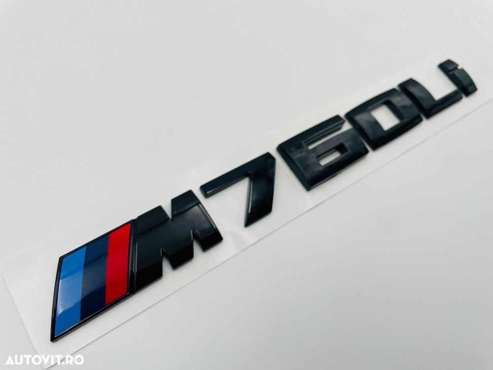 Emblema compatibila BMW M760Li negru - 2