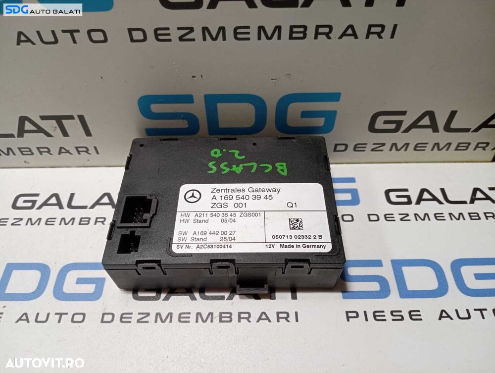 Unitate Modul Calculator CAN Gateway Mercedes Clasa B Class W245 2005 - 2012 Cod A1695403945 A2C53100414 [M4355] - 1