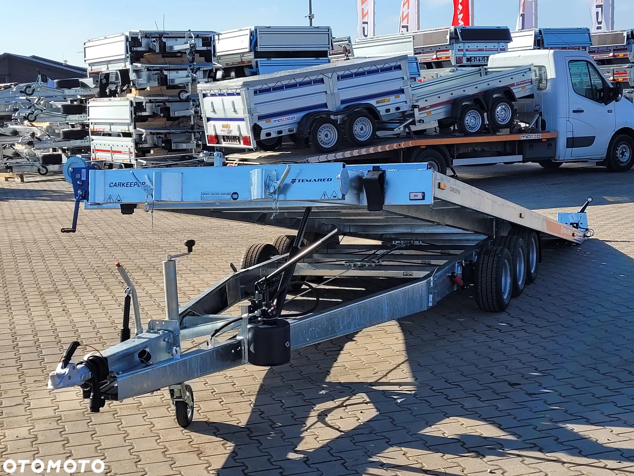 TEMARED DOSTAWA! Przyczepa Laweta Carkeeper 5820/3, wym. 580x207cm, UCHYLNA PLATFROMA, wypełnienie z blachy alu, 3 osie, koła 10, DMC 3500kg - 12