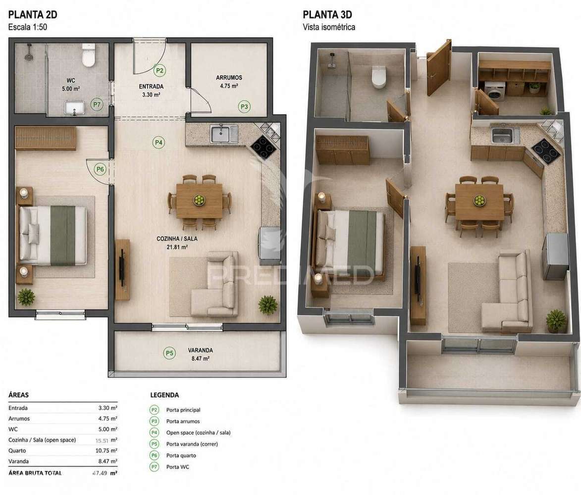 Apartamento T1 (Construção Nova) - Grande imagem: 2/6