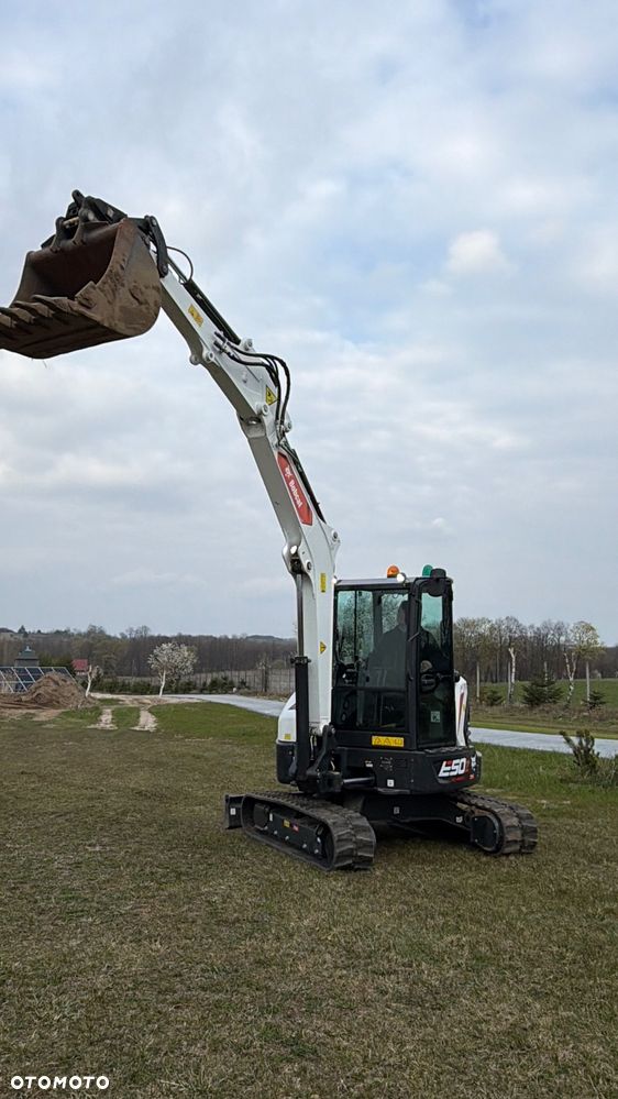 Bobcat Minikoparka Bobcat e50Z 5ton e55 e60 Cat 303.5 304  305 3xłyżki Ramię LOONG dodatkowe linie hydr wyjścia AUX1 + 2 przeciw waga MAX-dociążenie gąsienice 85% od nowości 1 właściciel z Niemiec Auto IDLEE po serwisie Widły wiertnica grabie i inne za dopłatą Szybkozłącze hydr Miller łyżka przedsiębierna Pług  Kubota Takeuchi Jcb - 23