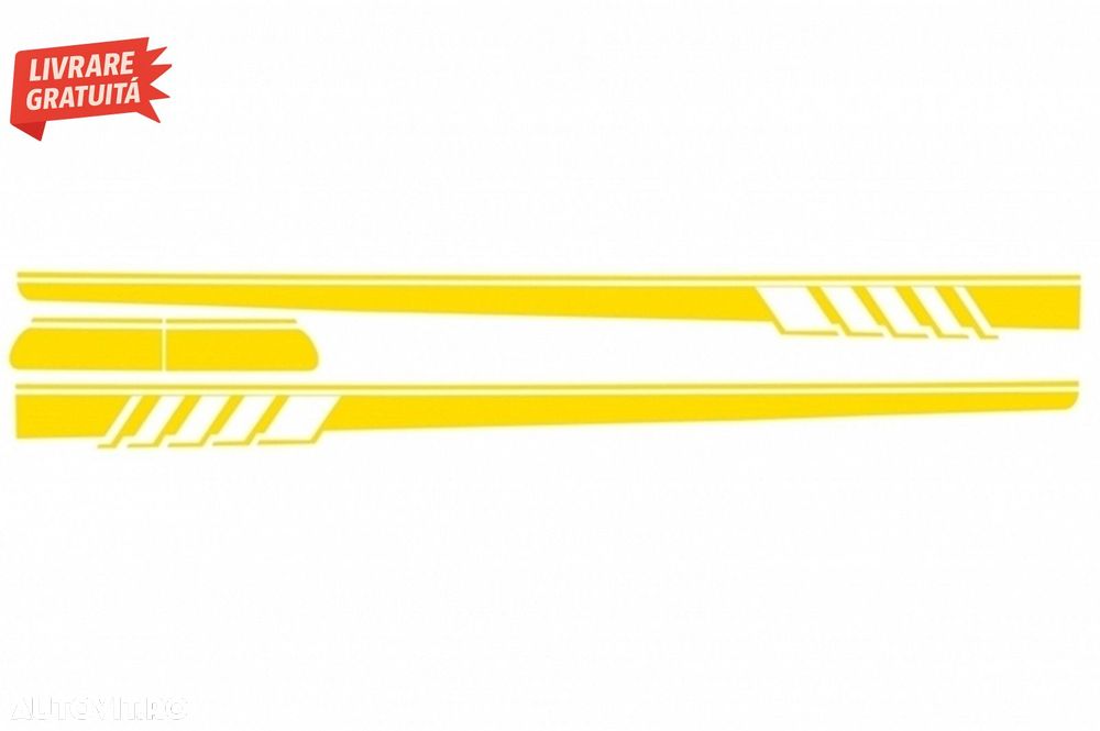 Set Stickere Capota/Plafon/Portbagaj si Laterale Galben Mat Mercedes C205 Coupe A2- livrare gratuita - 5