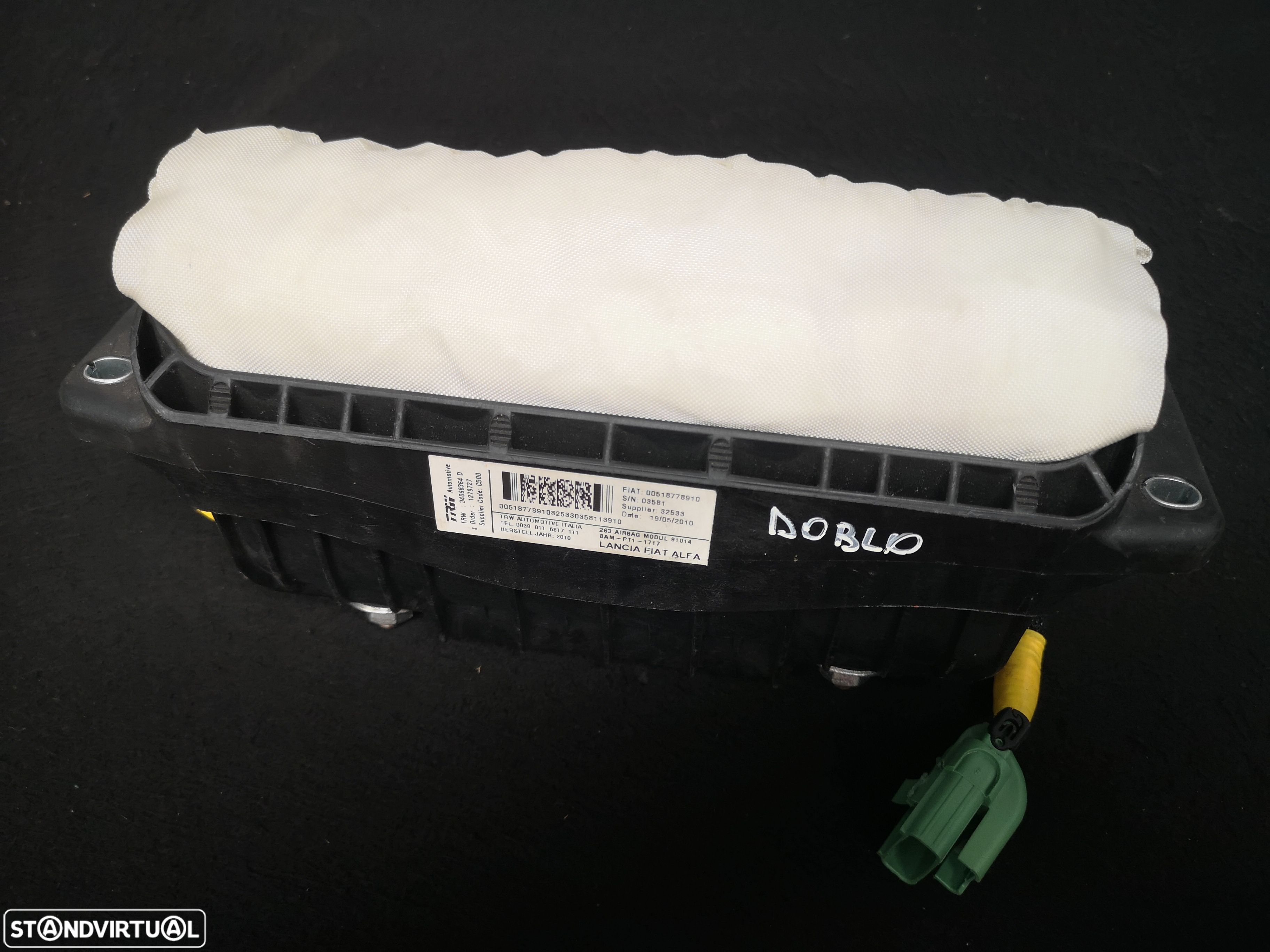 Airbag do tablier pasageiro Fiat doblo  2010+ - 1