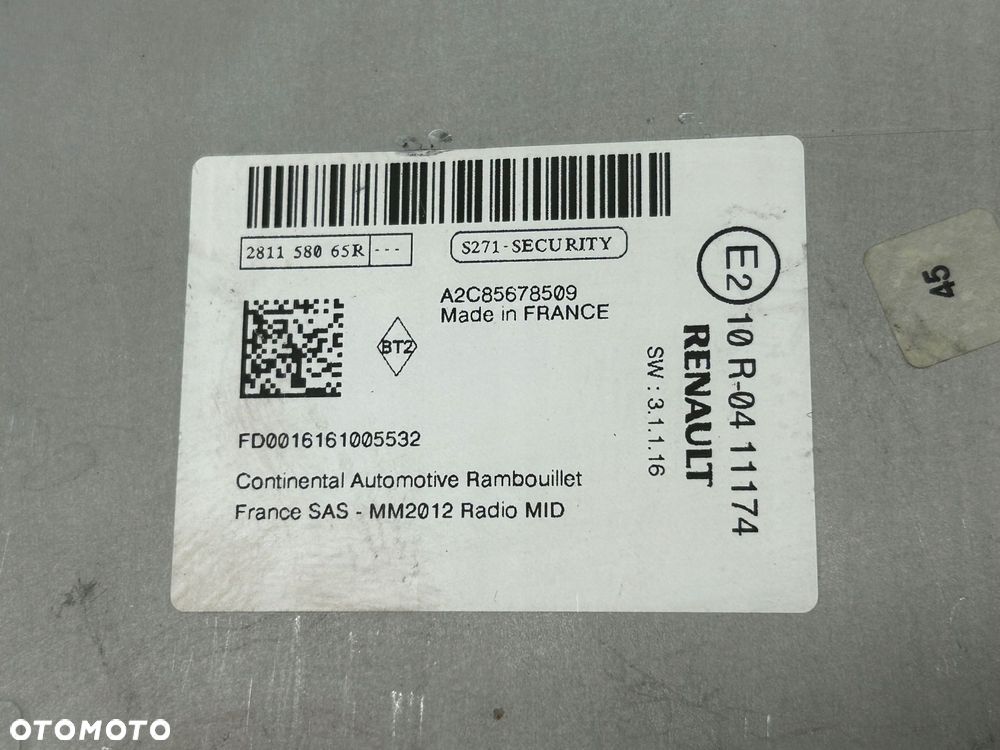 radioodtwarzacz stacja multimedialna renault clio iv 281158065r - 5