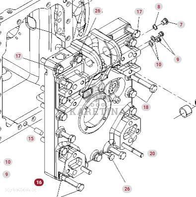 Valtra S274 S294 S324 S394 Fendt S927 S930 S933 S939 Pokrywa Tylnej Osi 945150050020 - 1