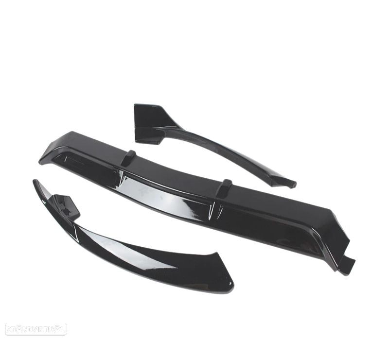 SPOILER LIP FRONTAL MERCEDES CLASE C W205 18-21 LOOK AMG PRETO BRILHANTE - 4