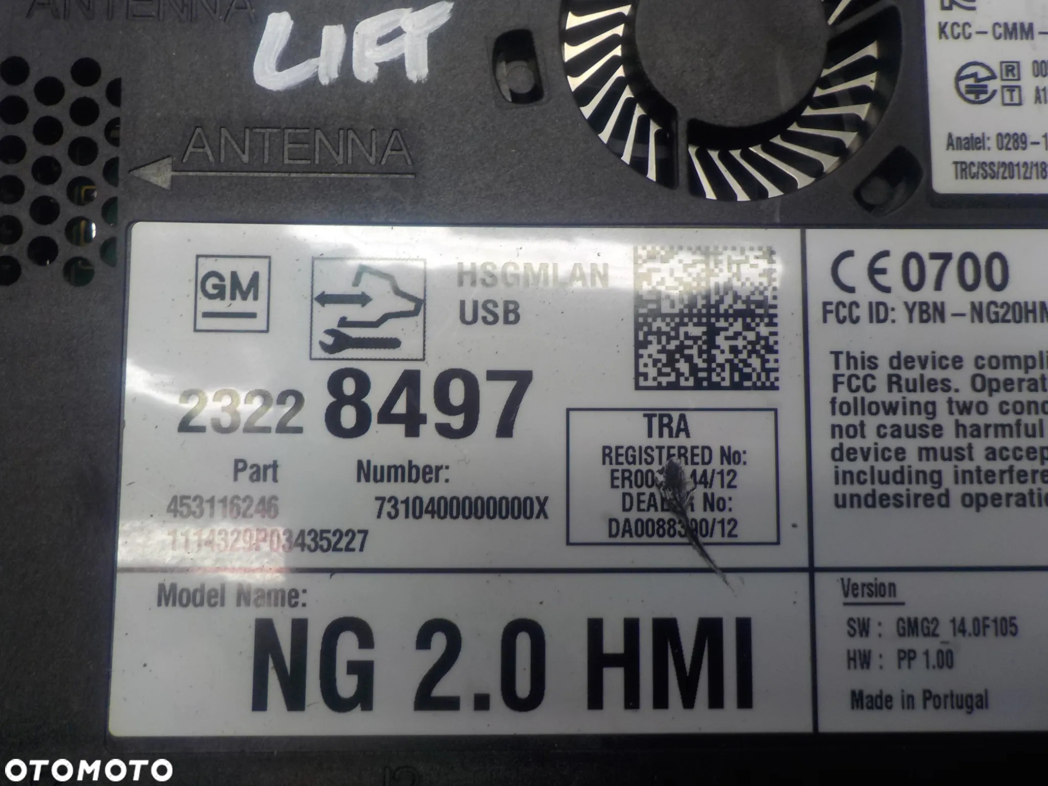 OPEL INSIGNIA A MODUŁ NAWIGACJI HMI 23228497 - 2