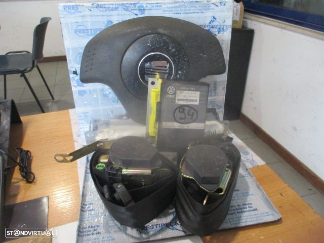 Kit Airbags 6Q0880204E  6L0880201D  6Q0909605R  SEAT IBIZA 6L 2003 1.4TDI 75CV 3P PRETO SEM TABLIER - 1