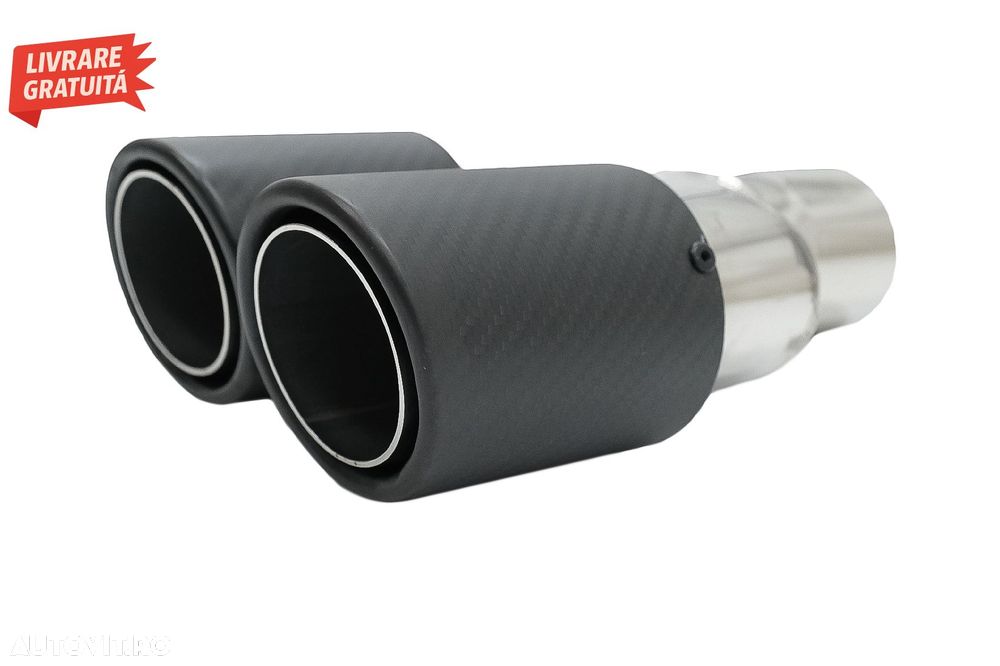 Toba Ornament Evacuare Fibra Carbon Mat Orificiu de admisie 5.8 cm Partea Stanga- livrare gratuita - 4