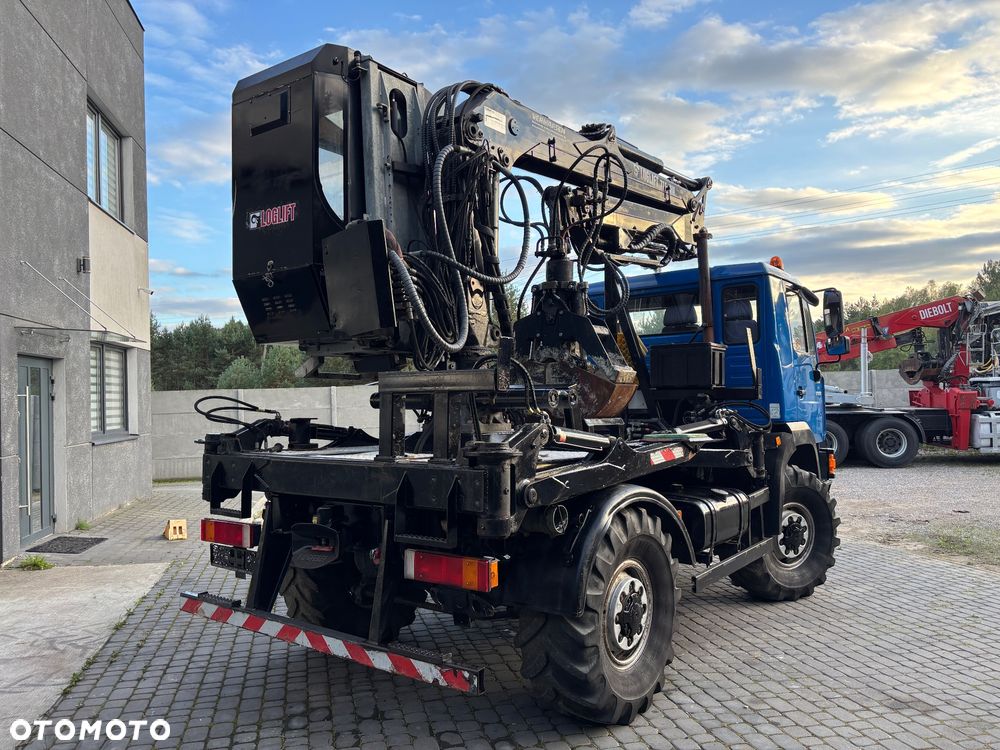 MAN 4x4 dźwig z kabiną do drewna energetyki wiertnica SPROWADZONY - 4