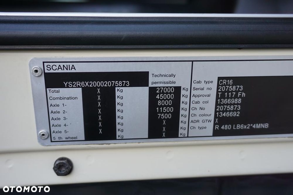 Scania R 480 / E 6 / CHŁODNIA + WINDA / 19 PALET / RETARDER / OŚ SKRĘTNA - 11