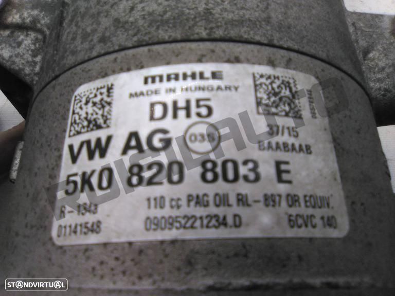 Compressor Ar Condicionado 5k082_0803e Vw Jetta Vi (1b) [2010_2 - 5
