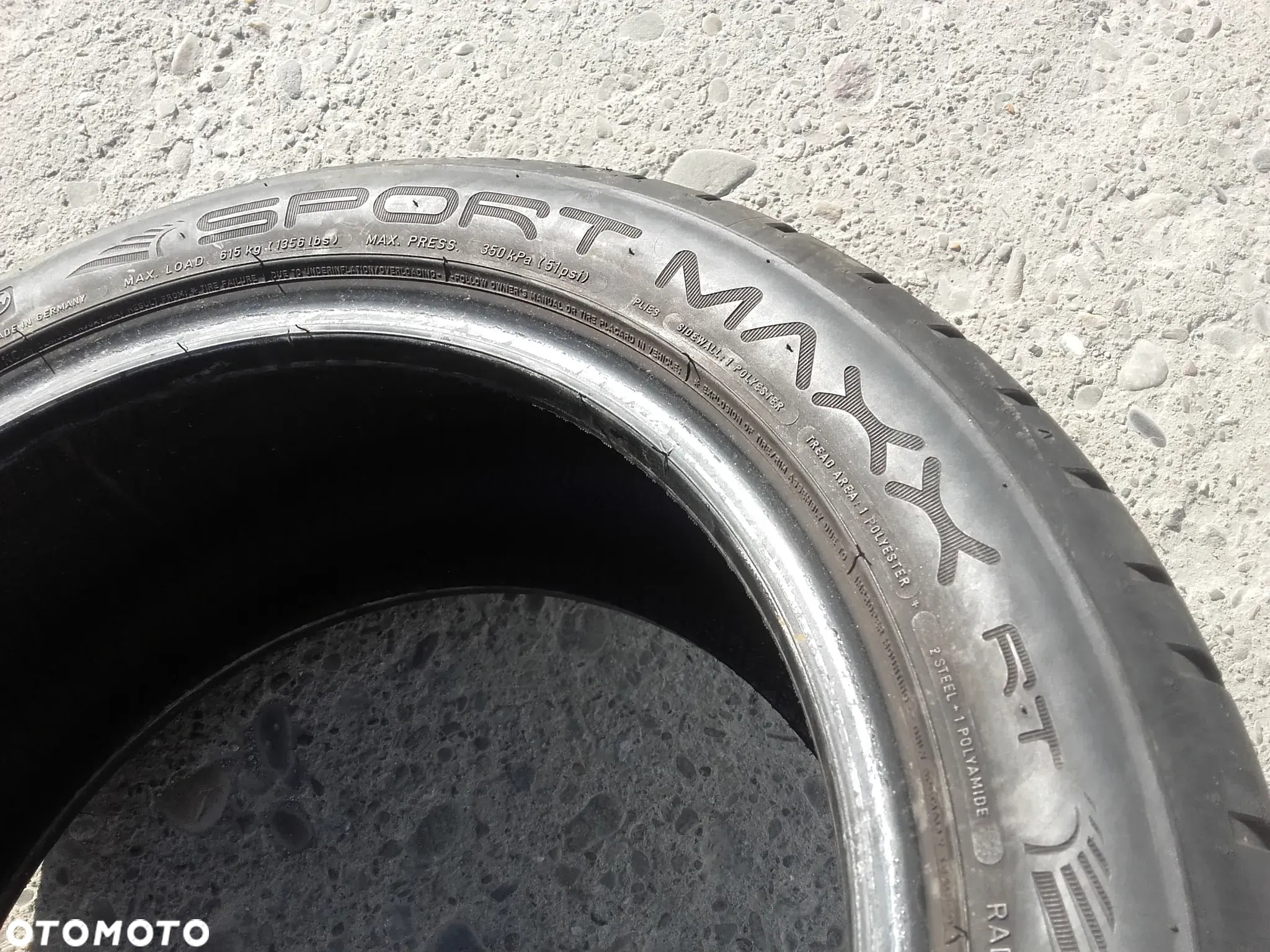 17” - DUNLOP - 225/45 r17 cali –  LETNIE  Opony  SPORT  MAXX RT - stan: BDB - Gwarancja + Możliwy MONTAŻ  !! - 3