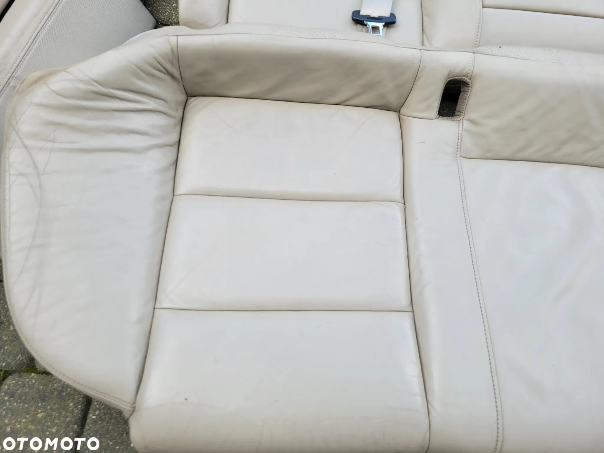 AUDI A6 C6 KANAPA TYLNA TYŁ SIEDZENIA SKÓRA BEŻOWA BEŻOWY KOMBI - 2