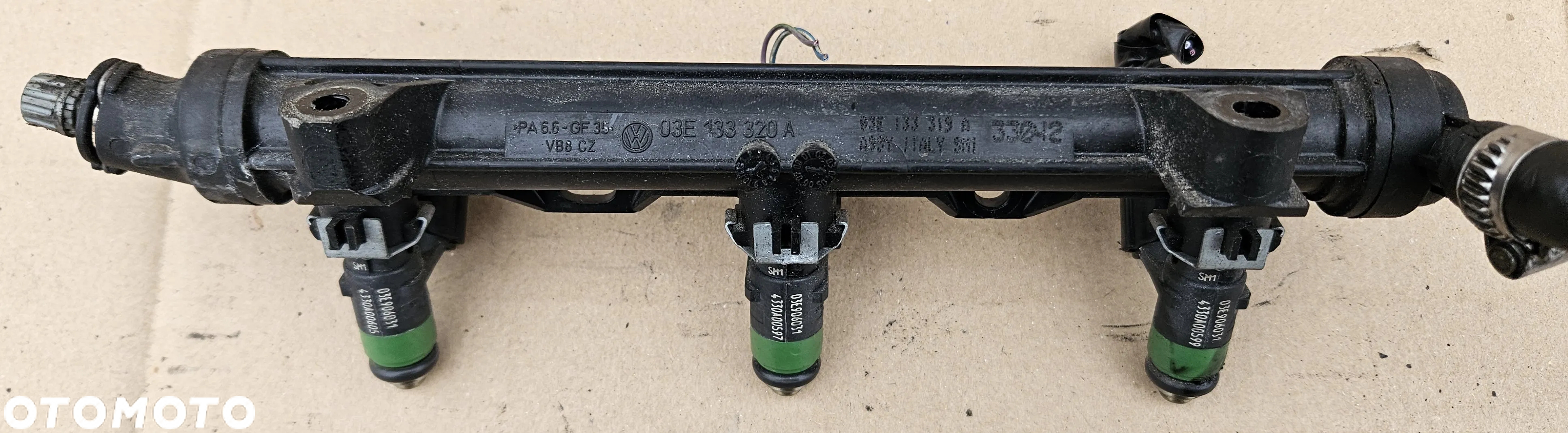 VW Polo 9N Skoda Fabia Seat Ibiza  wtryskiwacz listwa wtryskowa 1.2 12V 03E906031 03E133320 A 03E906031C - 7