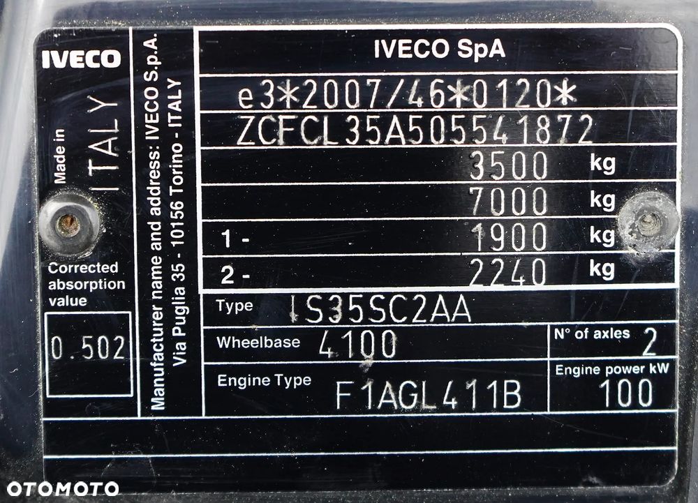 Iveco DAILY / 35S14 / 2,3 MultiJet / MAXI / 136 KM / MAŁY PRZEBIEG - 12