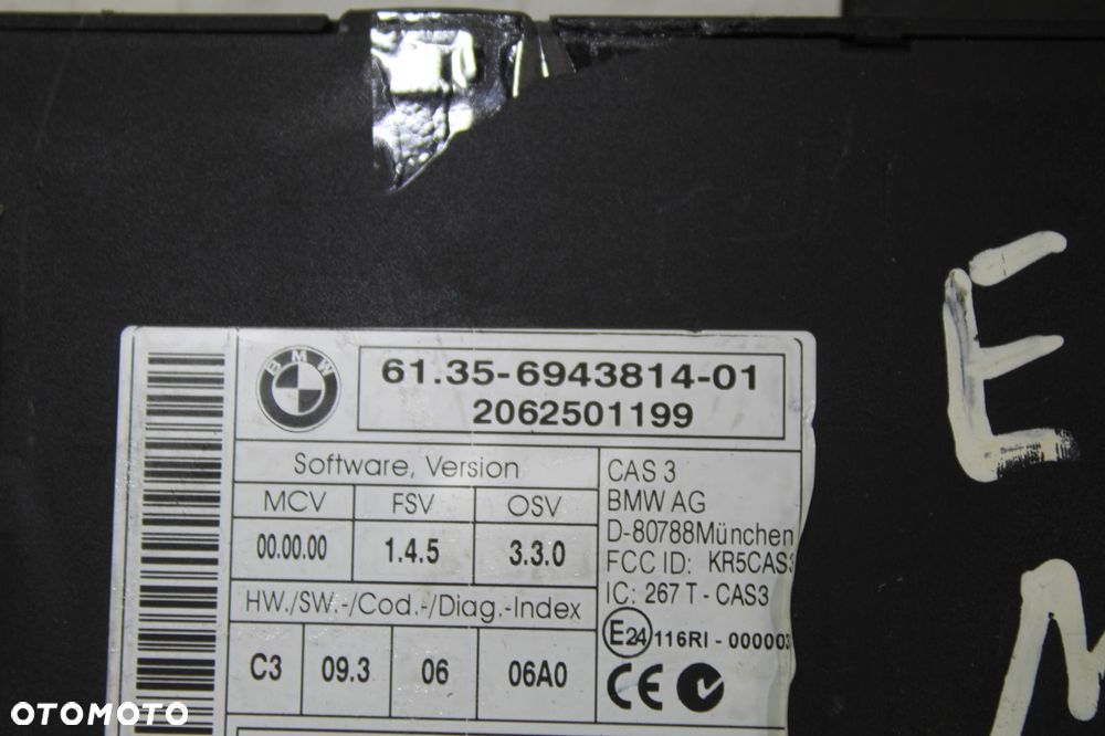 ZESTAW STARTOWY CAS BMW E92 N52B25 2.5B 7567362 6943814 - 4