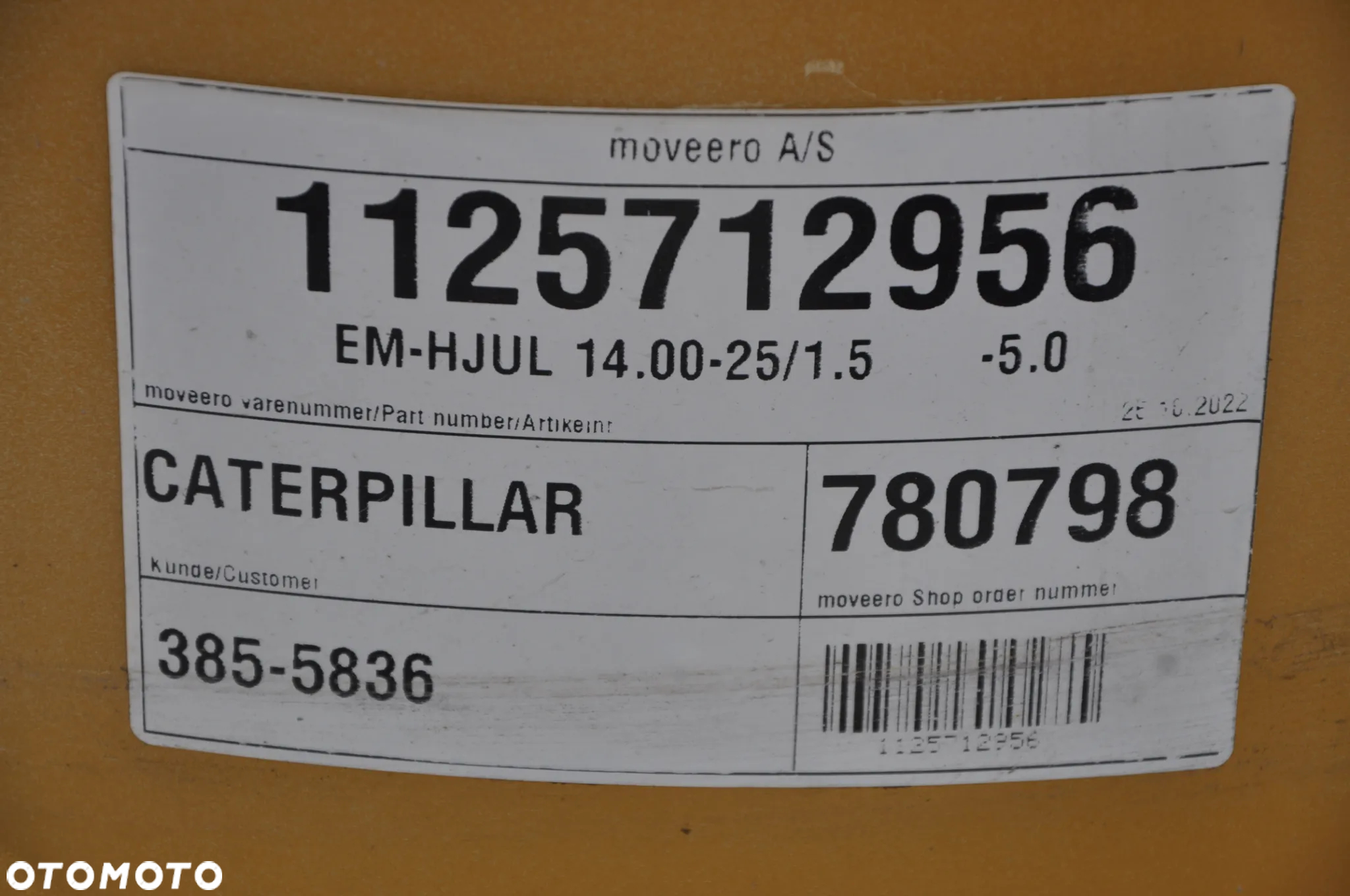 Felga CAT Caterpillar 14.00-25/1,5 NR 1125712956 - 3