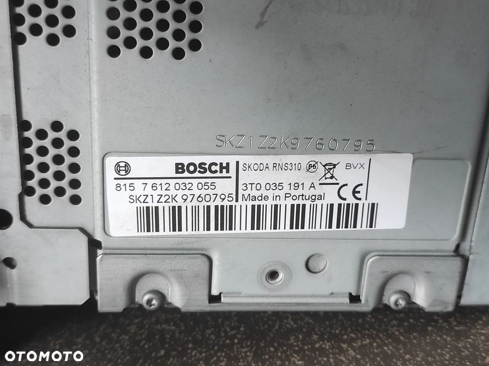 RADIO ODTWARZACZ NAWIGACJA SKODA OCTAVIA 2 SUPERB 2 RAPID FABIA 2 ROOMSTER 2 DIN RNS 310 3T0035191A ROZKODOWANE WYSYŁK!!!!! - 4