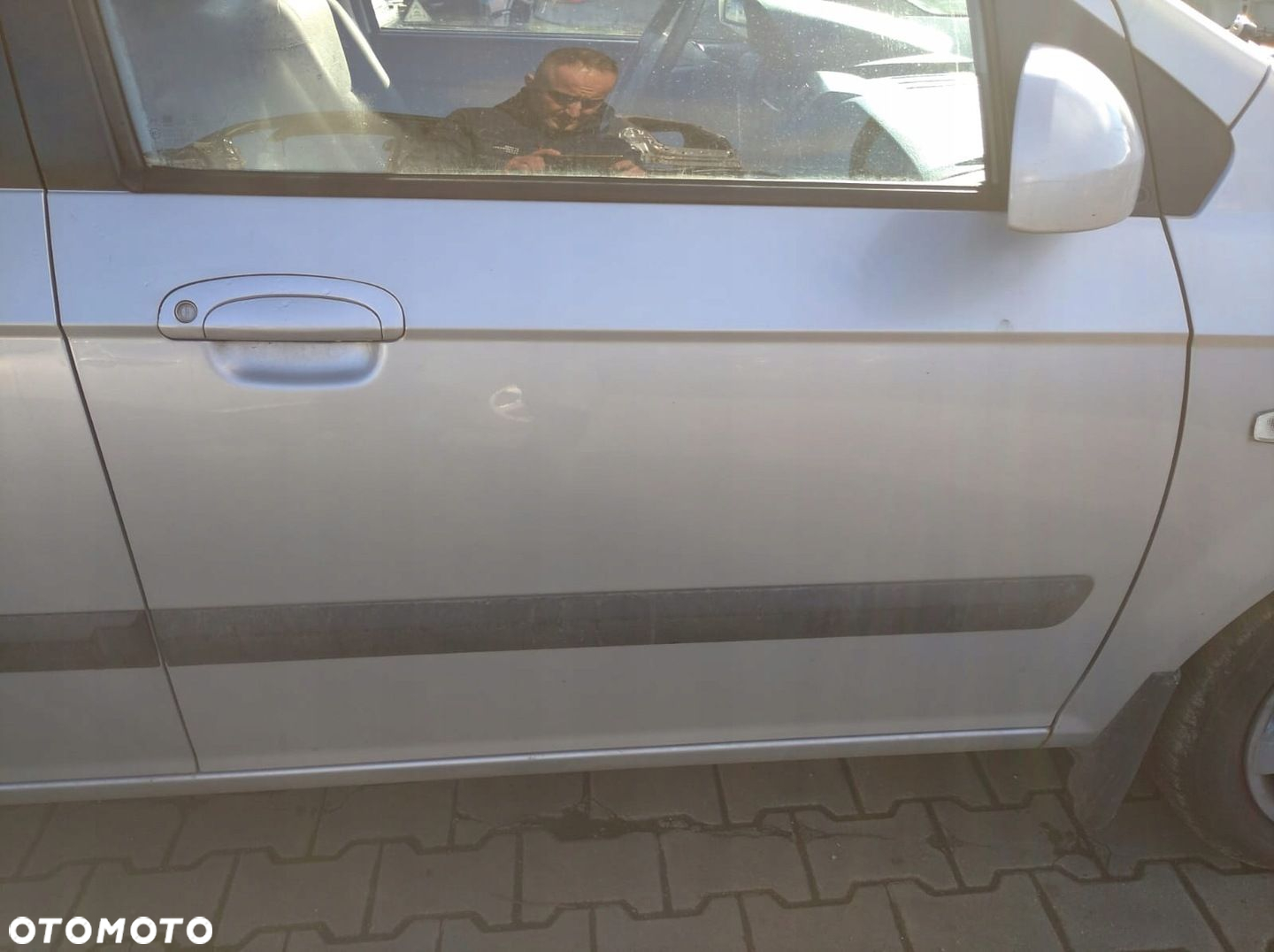 HYUNDAI GETZ 02- HB 5D DRZWI PRAWE PRZÓD PRZEDNIE SREBRNE CS - 5