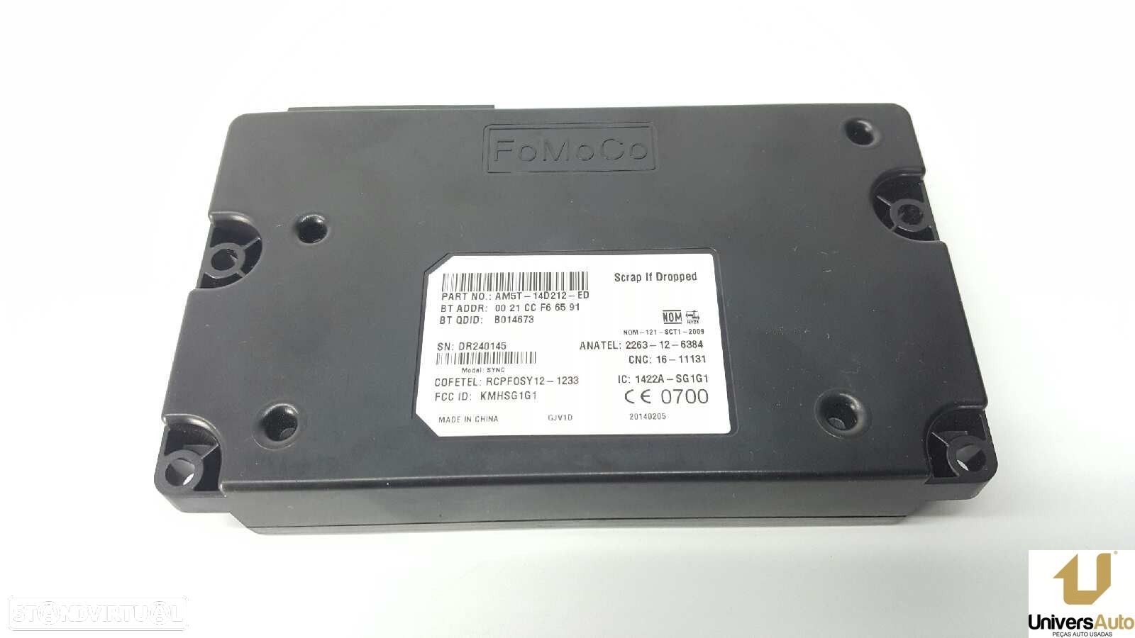 UNIDADE DE CONTROLE BLUETOOTH FORD FIESTA (CCN) TREND - 1