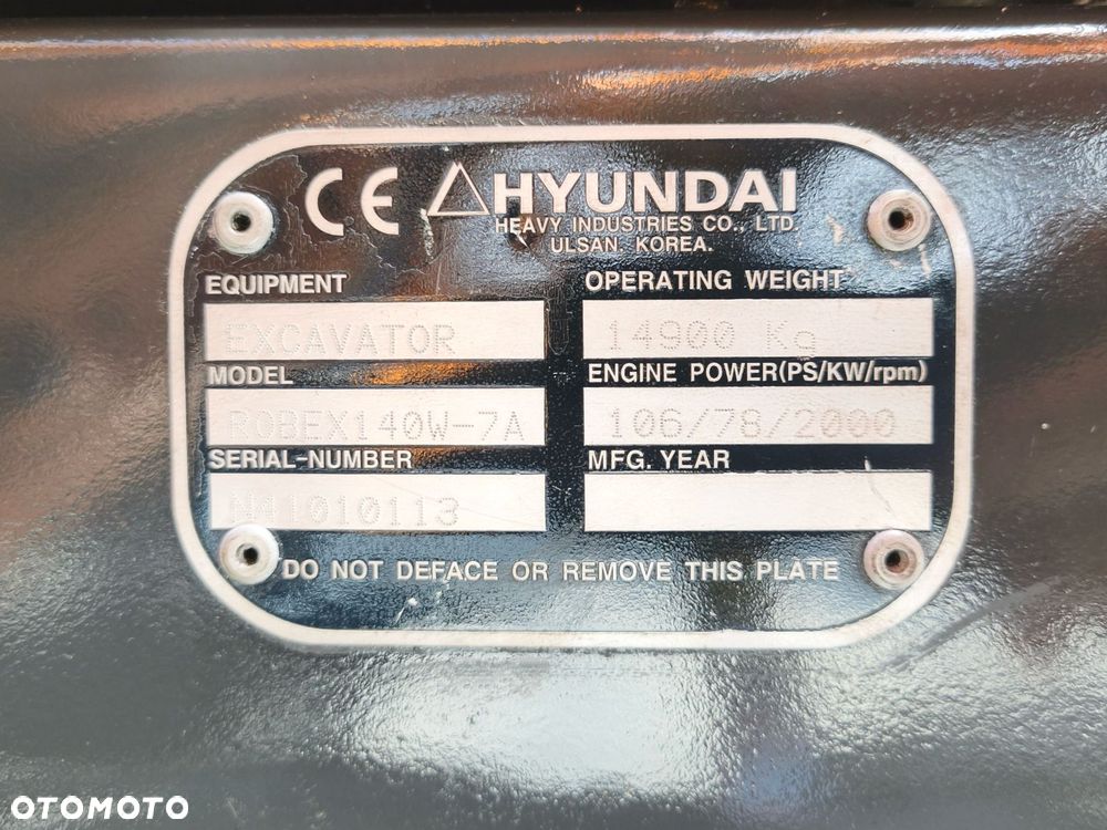 Hyundai HYUNDAI ROBEX 140W-7A - 11