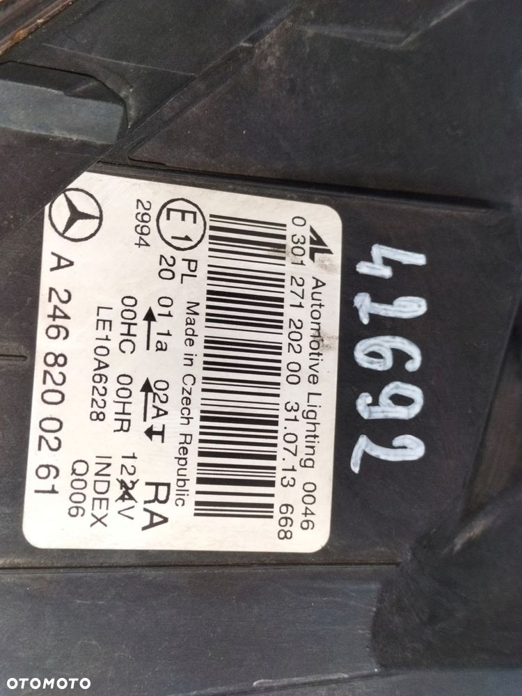 lampa przednia reflektor prawa mercedes b klasa w246 11-14 - 8