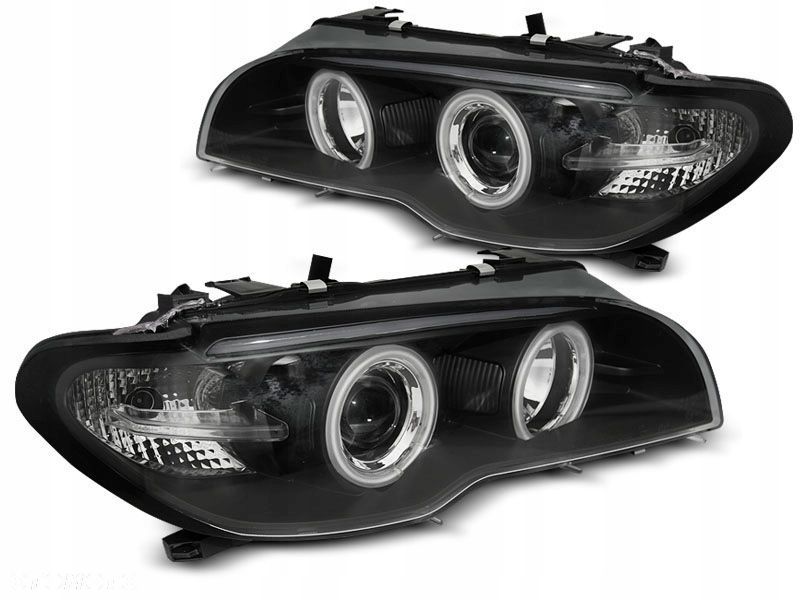 Reflektor Lampy kpl Ringi Angel Eyes Led CCFL Tuning Bmw 3 E46 Lift Coupe - 3