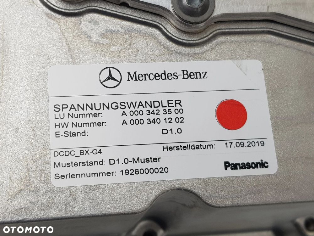 NOWA ORYGINALNA Przetwornica Falownik napięcia konwerter Mercedes A0003423500 transformator napięciowy EQA EQB W243 W247 - 8