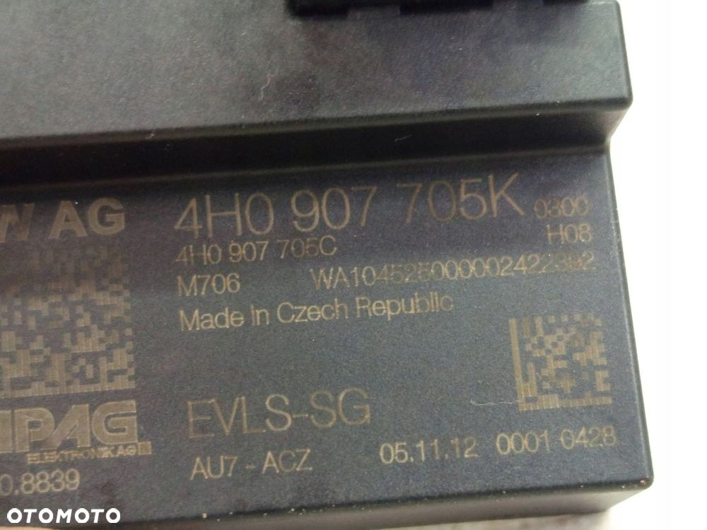 MODUŁ STEROWNIK KOLUMNY KIEROWNICZEJ 4H0907705K AUDI A6 A8 A5 - 4