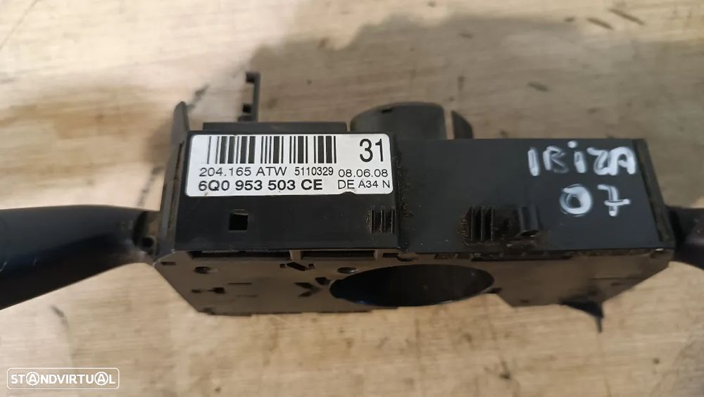 MANETE / COMUTADOR PISCAS / LIMPA VIDROS VOLKSWAGEN POLO 9N / SEAT IBIZA 6L 02-08 - 2