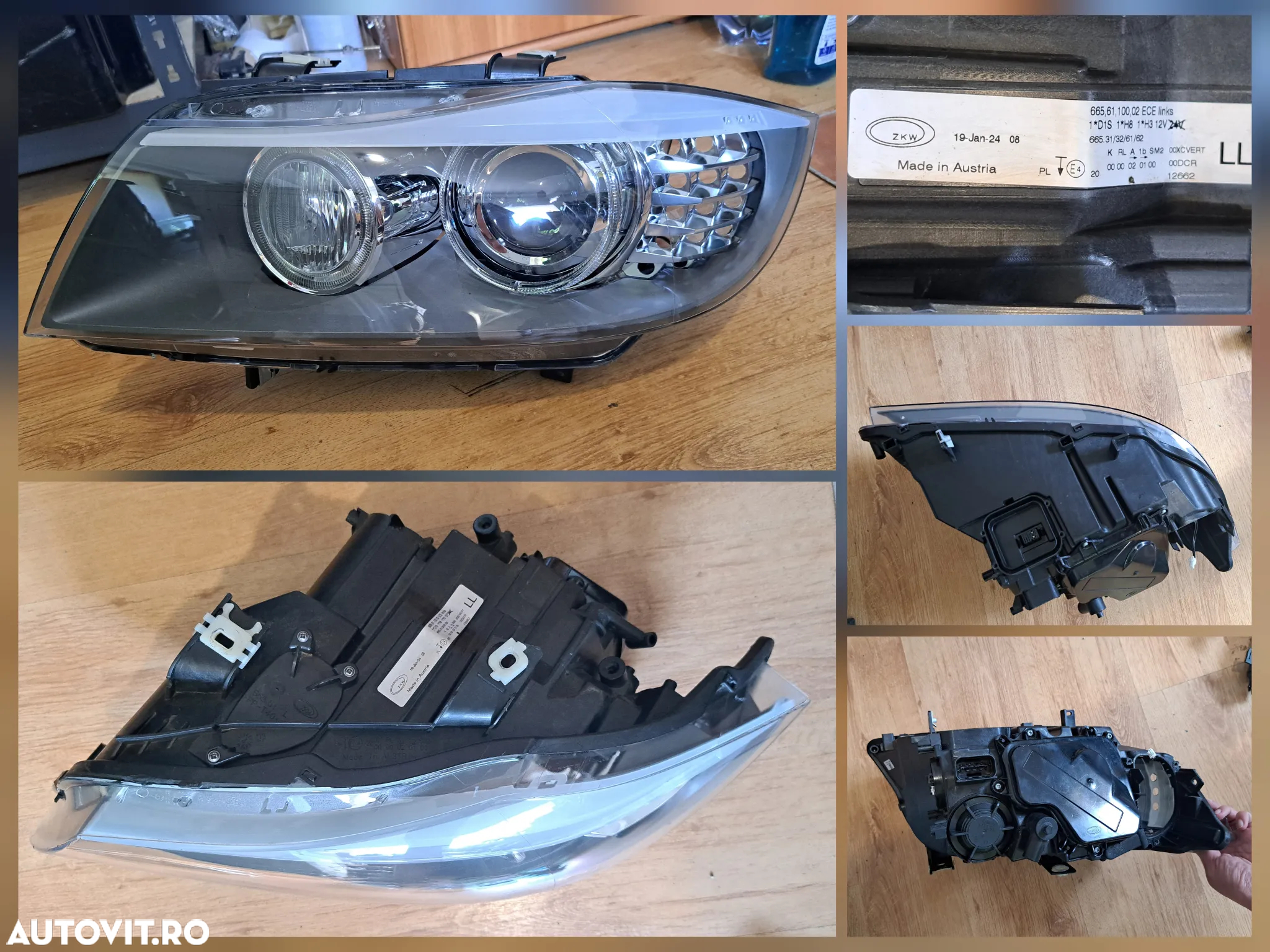 Far AHL BiXenon Adaptiv stanga dreapta Suport far stg dr Modul led semnalizare far Droser ballast Xenon Modul Calc SMC Adaptiv Spalator far originale BMW E90 LCI E91 LCI - 2