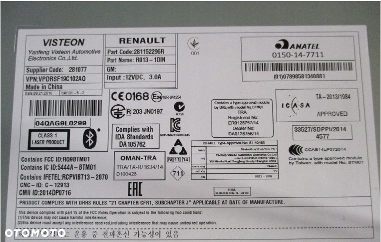 radio do renault megane scenic iii 281159638rt - 2