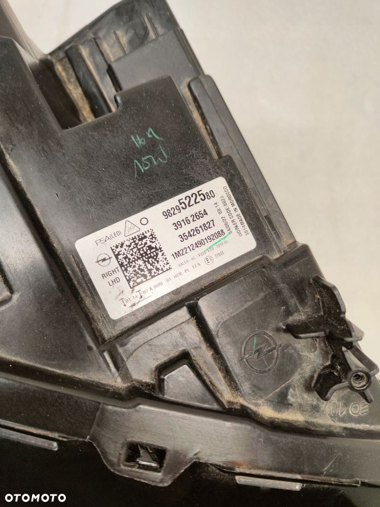 opel corsa f pół led lampa prawy przód 9829522580 - 6