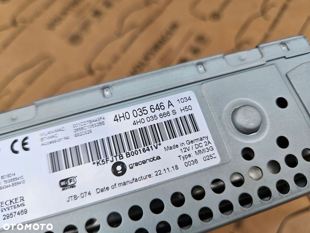 audi a8 d4 czytnik dvd sd mmi 4h0035646a - 3