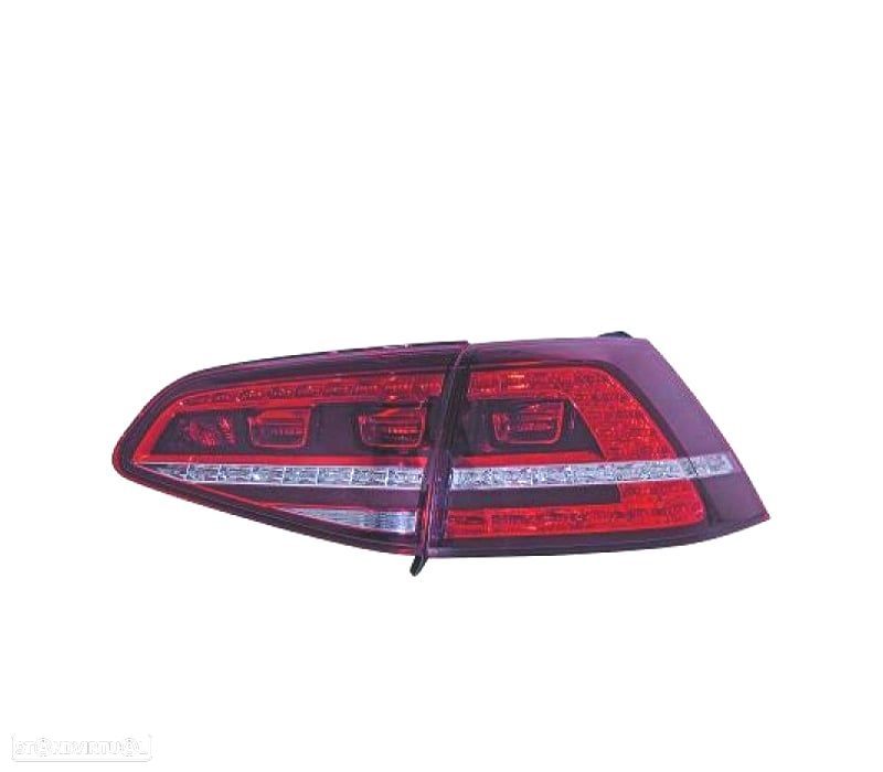 FAROLINS TRASEIROS LED VERMELHO ESCURO PARA VOLKSWAGEN VW GOLF VII LIMOUSINE 12-17 - 1