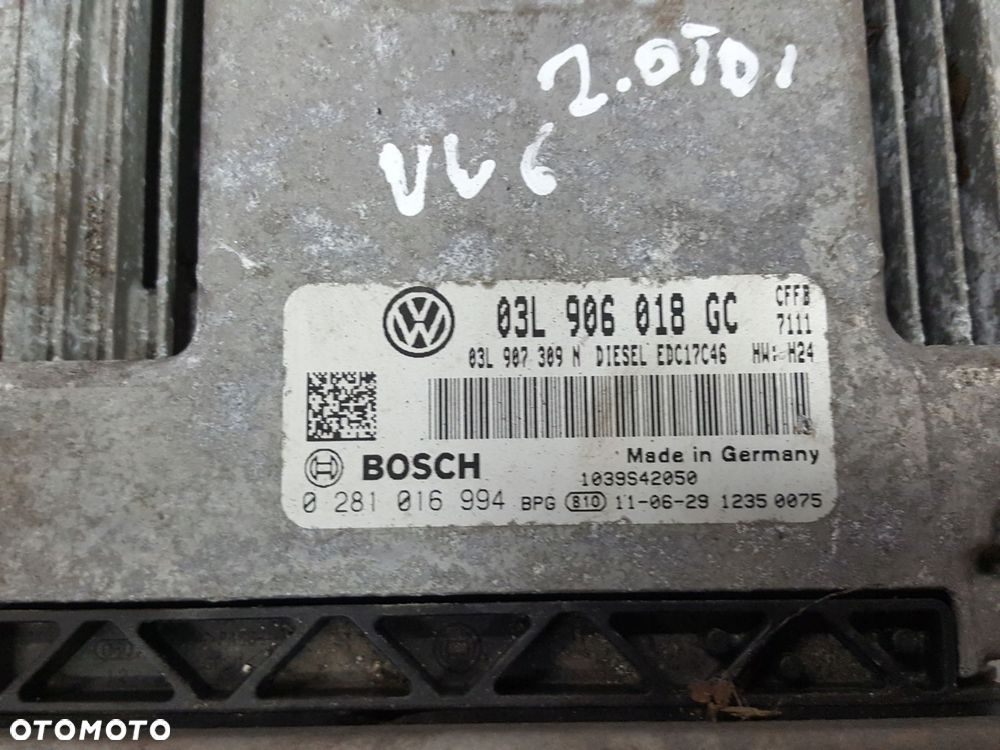 VW GOLF 6 VI 08-13r 2.0 TDI CFF KOMPUTER SILNIKA 03L906018GC - 2