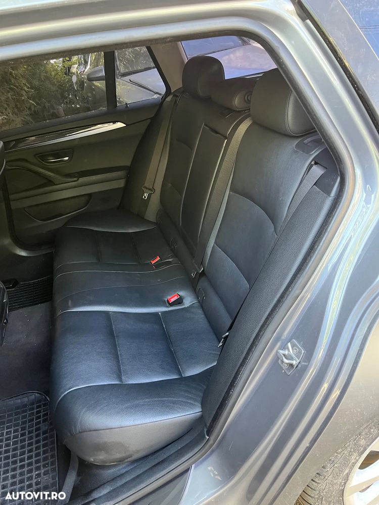 Interior complet piele negru Bmw Seria 5 F11 break non facelift 2011 semi electric incalzire Europa - 11