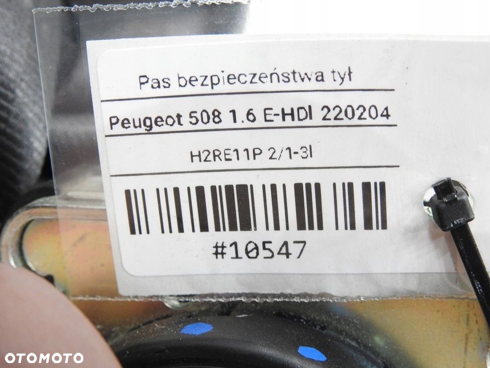 PAS PASY BEZPIECZEŃSTWA TYŁ PEUGEOT 508 I - 6