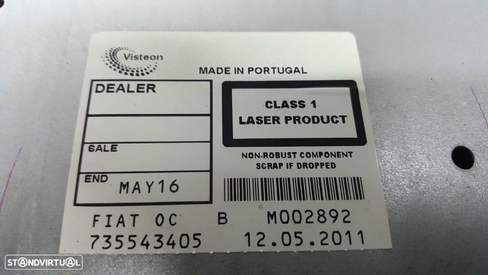 SISTEMA AUDIO / RADIO CD FIAT BRAVO (198) 1.6 16V DYNAMIC MULTIJET (88KW) - 6