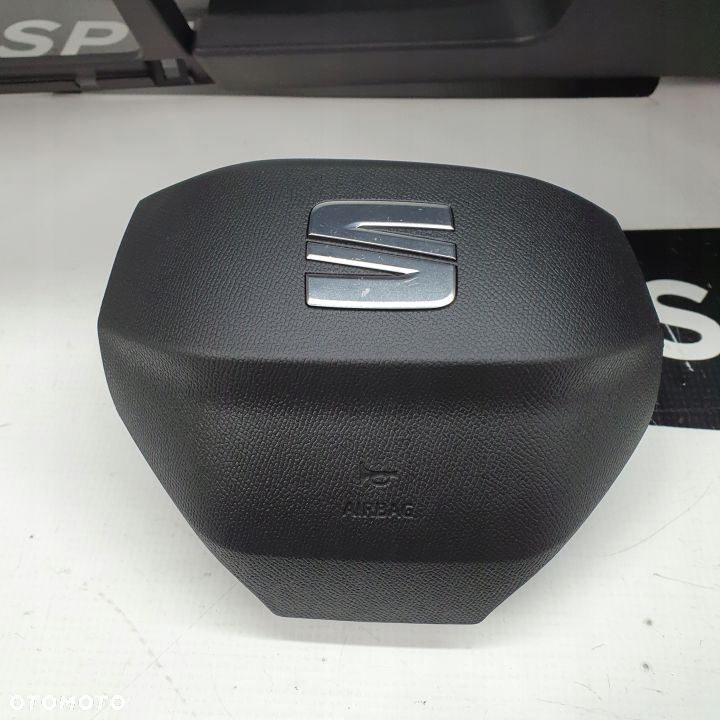SEAT LEON 4 IV DESKA ROZDZIELCZA KONSOLA KOKPIT PULPIT PODUSZKI AIRBAG AIR BAG PASY KIT SET - 6