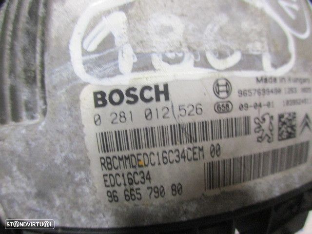 Centralina 9666579080 0281012526 PEUGEOT 206 +  2009 1.4HDI 70CV 5P CINZA BOSCH - 4