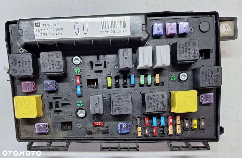 MODUŁ SKRZYNKA BEZPIECZNIKÓW  13206748 GU -OPEL ASTRA H - 1
