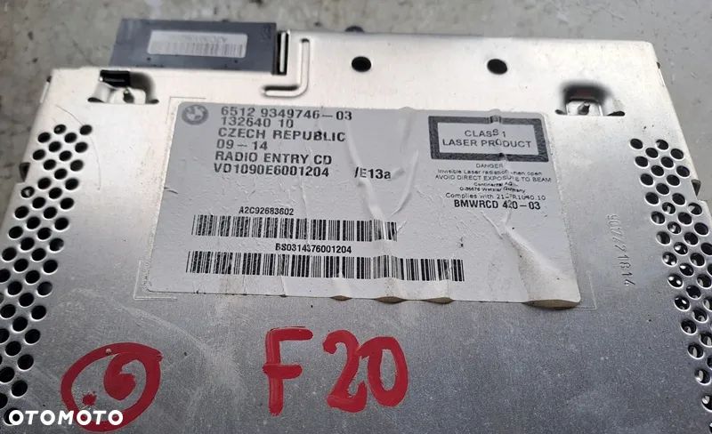 BMW 1 F21 F20 14r RADIO FABRYCZNE CD 9349746 - 2